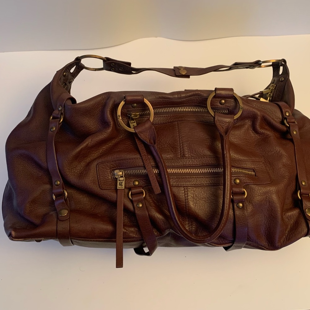 Large Cole Haan G series leather satchel